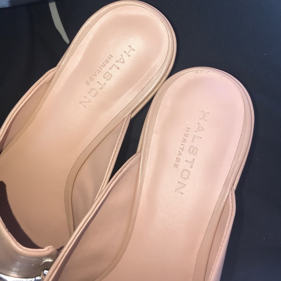 Halston Horsebit Tan Leather Mule Loafer - Picture 5 of 8